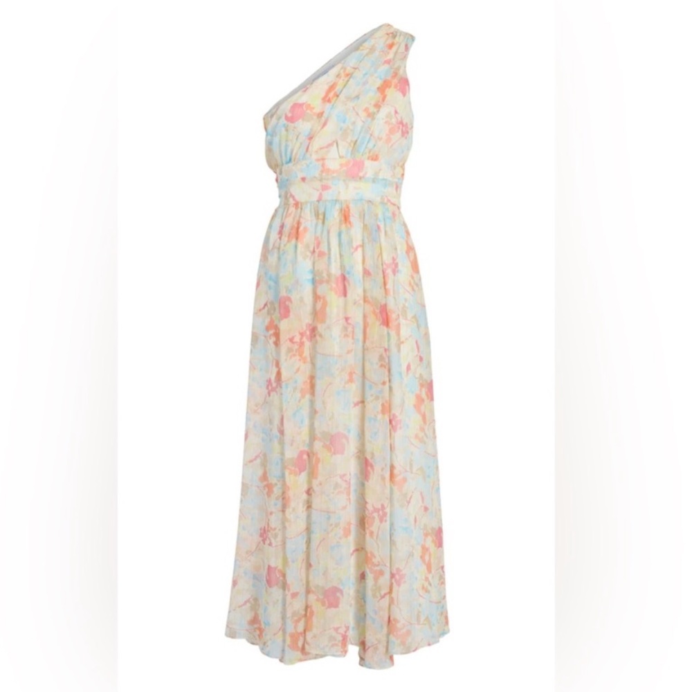 Likely Revolve Sara dress women’s 10 midi one shoulder gown floral peekaboo - Picture 1 of 16